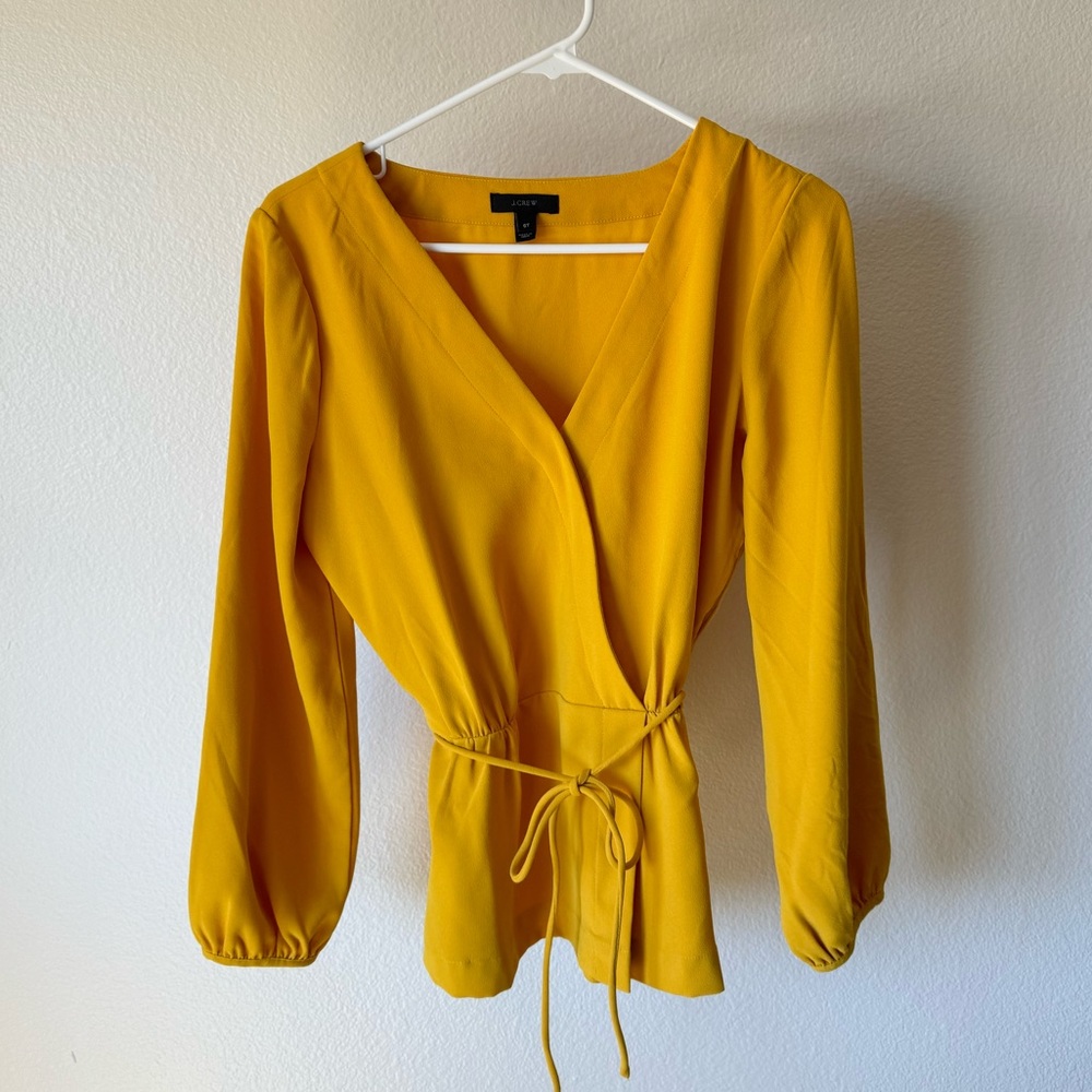 J.Crew Yellow Crepe Blouse